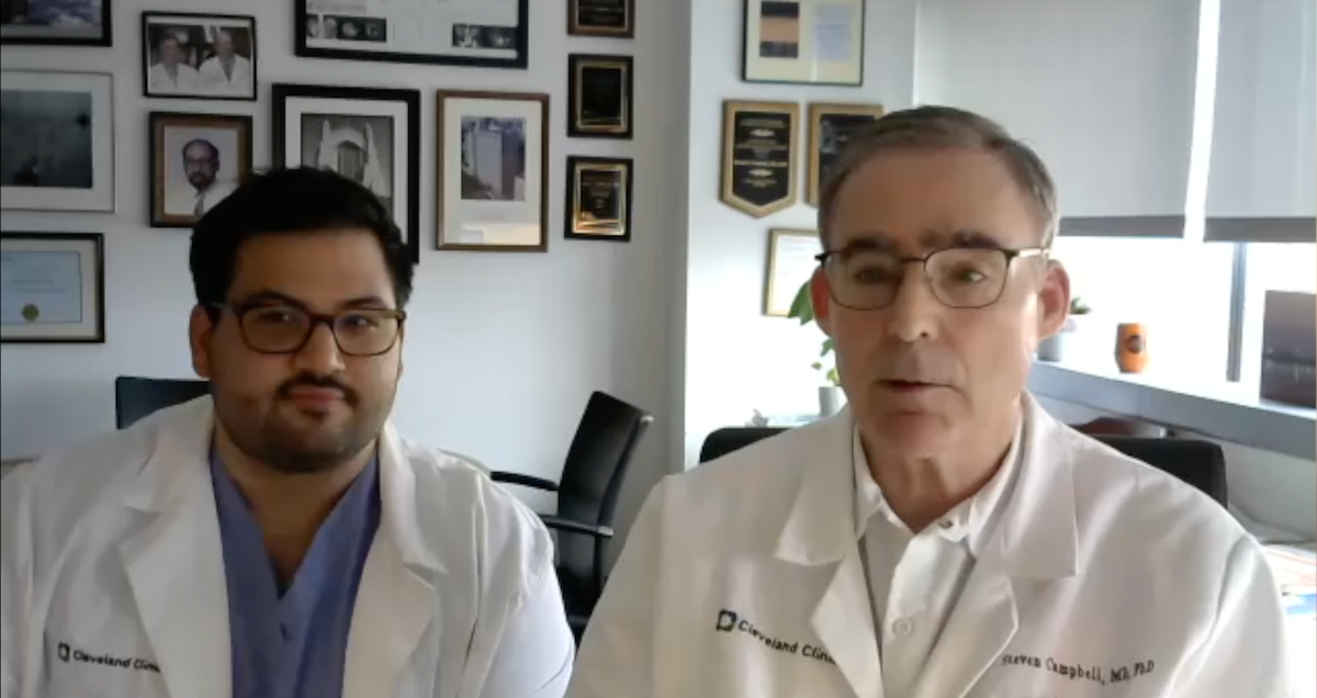 Carlos Muñoz-Lopez and Dr. Steven Campbell in an interview with Urology Times